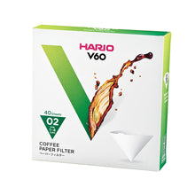 Load image into Gallery viewer, Hario V60 Coffee Filter Papers - Size 02 - White (40 pack)