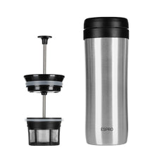 Load image into Gallery viewer, ESPRO P1 Travel Coffee Press - Brushed (12oz / 354ml)
