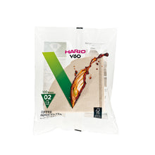 Load image into Gallery viewer, Hario V60 Coffee Filter Papers Size 02 - Brown (100 Pack Bag)
